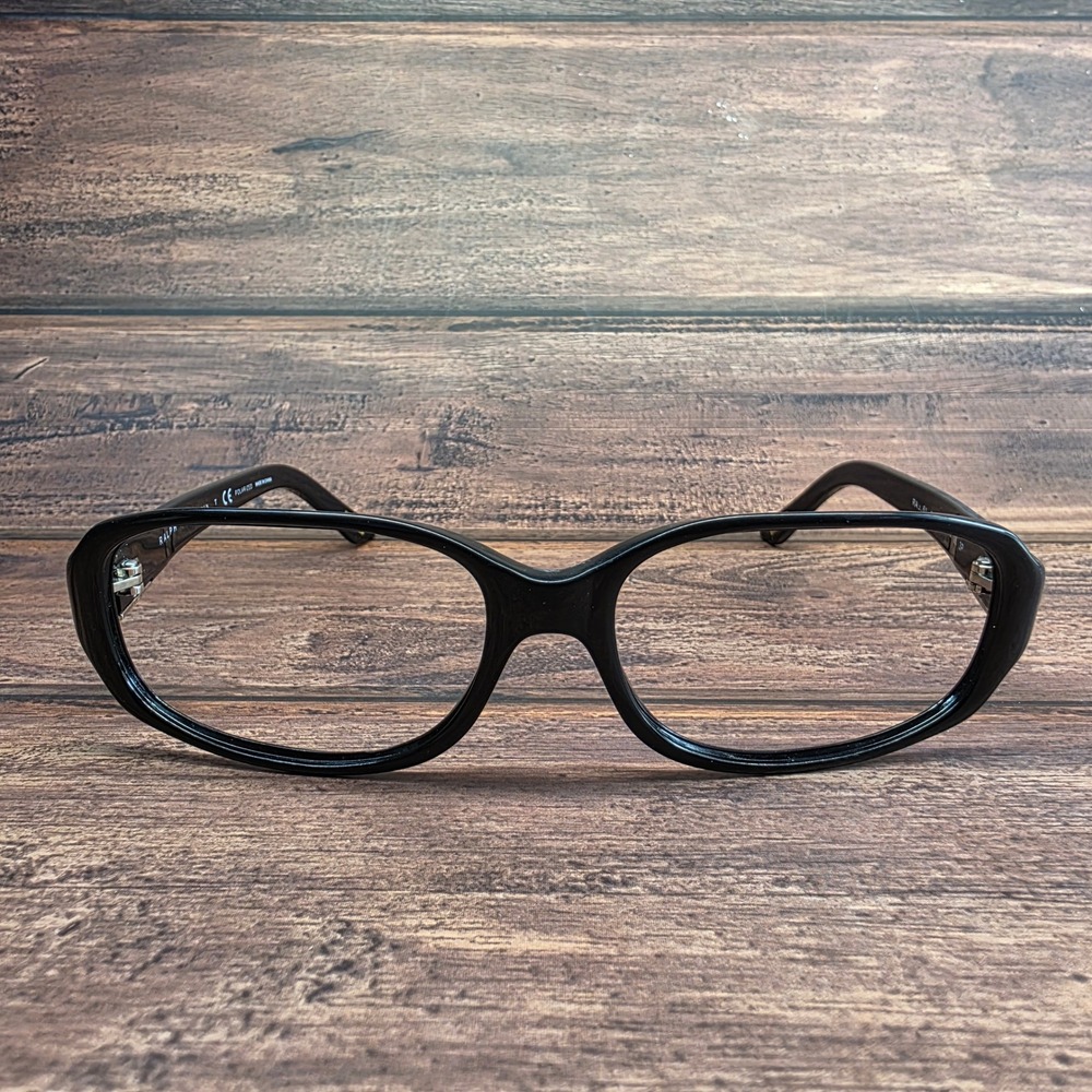 Ralph Lauren RA5061 501/81 Black Oval Glasses 58-16-135 Silver Logo Hardware